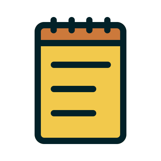 a yellow notepad with black lines